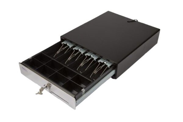 POSline CD010BK Cash Drawer Black 4B/8C p/Epson Stainless Steel - Image 3