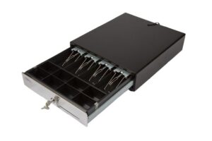 POSline CD010BK Cash Drawer Black 4B/8C p/Epson Stainless Steel