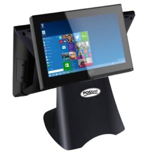 POSline TS8085K POS 15inLCD,J6412 up to 2.42GHz, RAM 4G,SLIM 2.5in SSD 128GB Capacitive touch, Fanless an Flat Screen,2nd Monitor with 10.1in Display