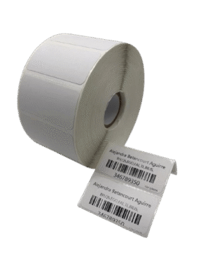 Etiqueta Térmica Directa 2x1 " paquete con 6 rollos, cada uno con 1775 etiquetas